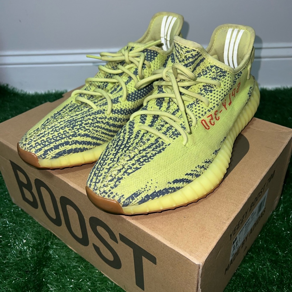 ADIDAS YEEZY BOOST 350 V2 SEMI FROZEN YELLOW - Picture 2 of 4